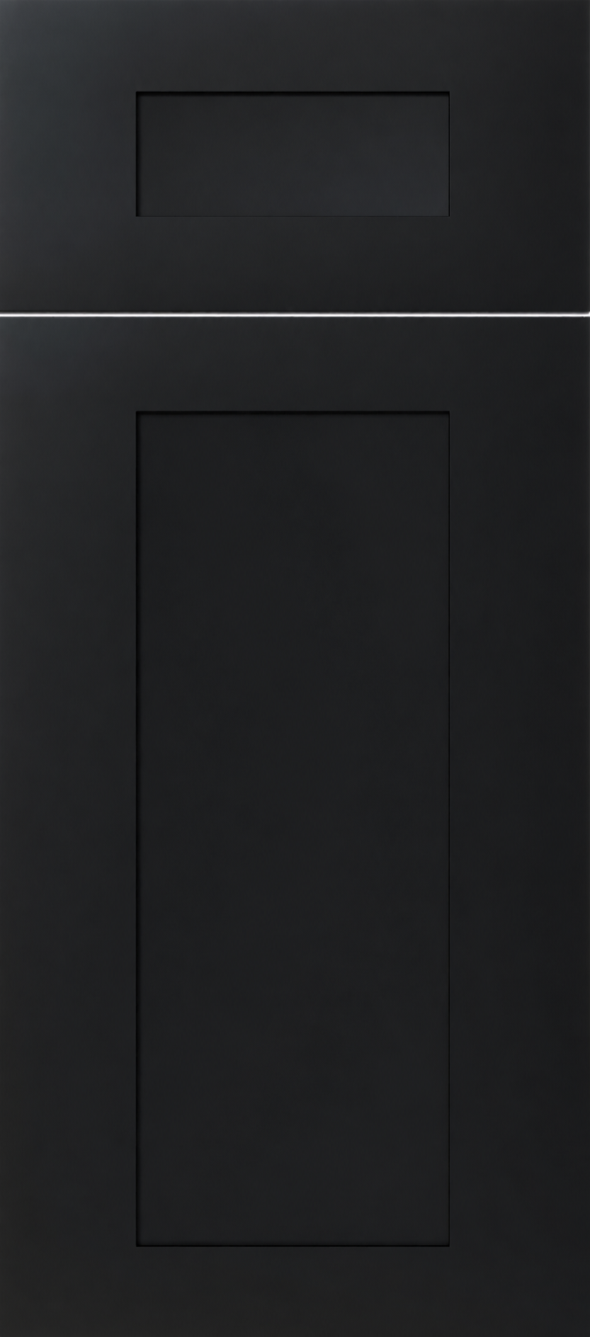 Midnight Iron Shaker cabinet door in Shaker style