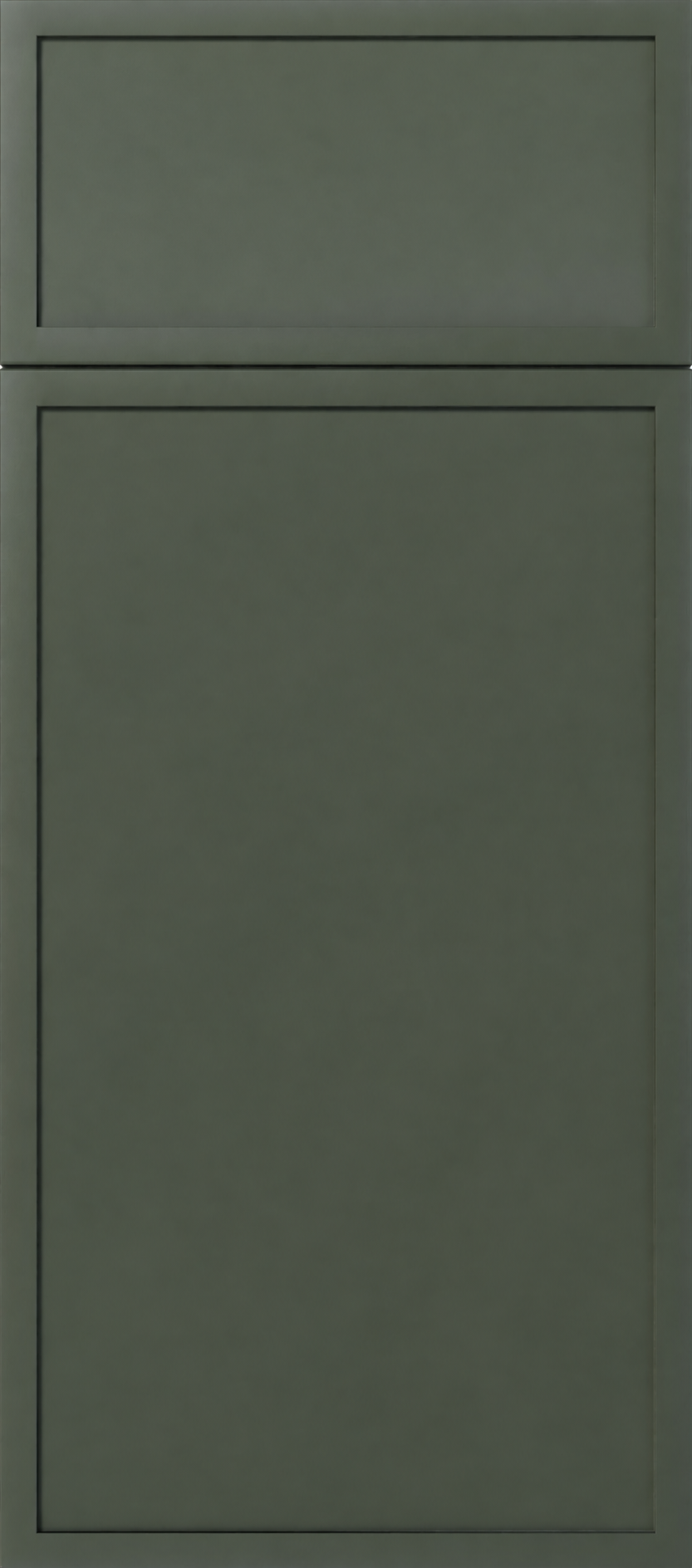 Mini Shaker Olive Aston cabinet door in Slim Shaker style